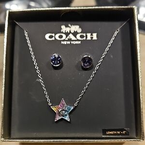 Coachs Special Editon Star Necklace and Earring Set - Multicolor